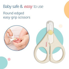 LuvLap 7In1 Baby Grooming Kit,Portable Baby Grooming Kit for New Born Baby,Finger Brush,Hair Brush,Comb,Baby Nail Scissor,Baby Nail Cutter,Tweezer,Nail Filer,Newborn,Infants,Toddlers (White), 1 Count